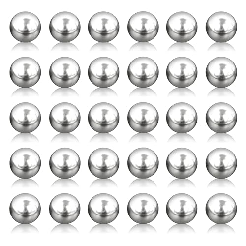 NUWIQ Edelstahl Gartenkugel, 30 Stück Edelstahl Blickball, 10 mm Durchmesser,Gartenkugel, Spiegelpoliert Hohlkugel, Reflektierende Gartenkugel, für Hausgarten Ornament Party Dekoration