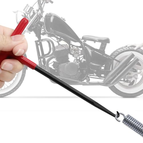 QiXinGYL 2 Stück Auspuff Federhaken, KFZ Motorrad Federzieher Stahl, Bremse Federhaken Werkzeug, Metall T-Griff Federzug Haken T Haken für Fahrräder Trampoline Motorräder Motorrad Werkzeug