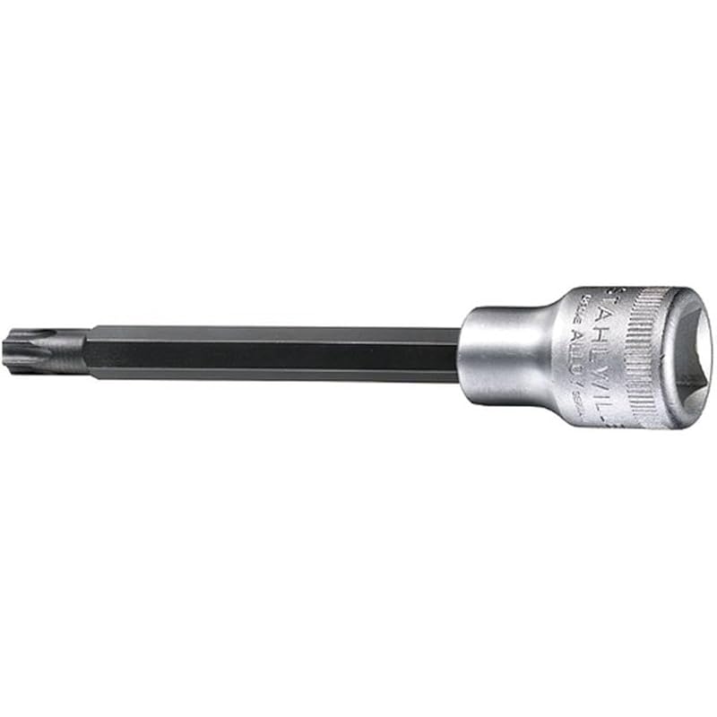 Soquete de Chave TORX T50 Stahlwille 03131450, Encaixe de 12,5 mm (1/2 pol.), Extra Longo, 140 mm