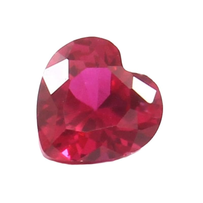 Rubis naturel en cœur 5mm pour fabriquer vos bijoux bague et collier DIY