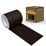 Azbour Leather Repair Tape Patch, 2.4''x15' Super Adhesive, Self-Adhesive Leather Patch for Restoration and Refurbishment of Sofas, Car Seats, Furniture, Vinyl Furniture, Chairs. （Black Brown）