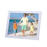 YIJIAN 15 Pollici TFT retroilluminazione a LED ad Alta Definizione Digital Photo Frame Funzione Elettronica dell'album Immagine Musica Video Full (Color : White)