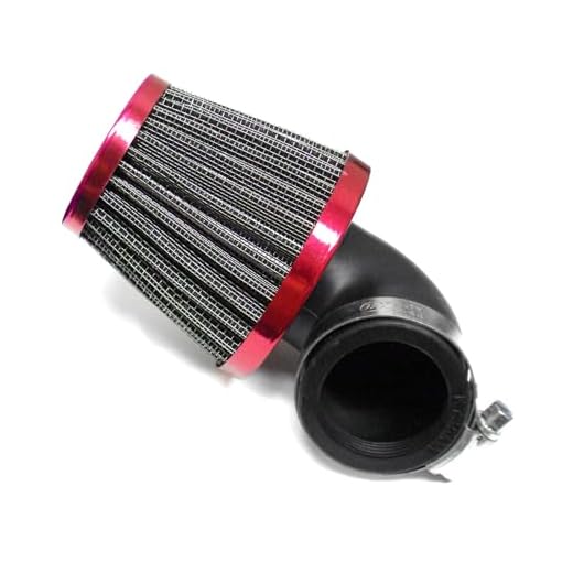 MYK 35 mm Filtro de ar 50cc 2 tempos 90 graus ângulo scooter motocicleta ATV bolso bicicleta (cinza)