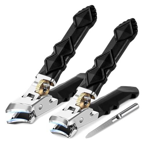 Coupe-ongles précis grand modèle avec réservoir et mâchoire large pour pédicure adulte
