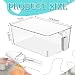 Havawish 2 Set Ice Storage Bin and Flexible Scoop Set Plastic Freezer Bin with Pull out Handle Storage Bucket Clear for Container with Scoop (gray, 10.83 x 7 x 4.33 in, Classic)