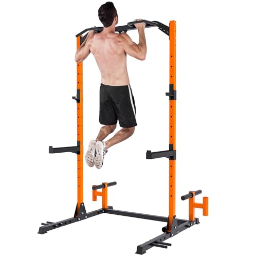 leikefitness Multifunction Power Tower Exercise Equipment,Pull Up Dip Station,Height Adjustable for Home Gym Strength Training Fitness Equipment,Dip Stands,Pull Up Bars,Dumbbell Plate Storage