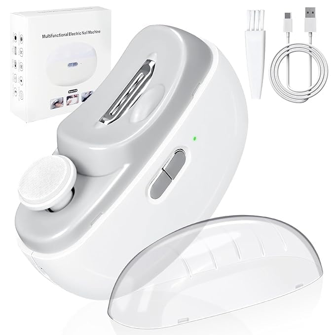 Electric Baby Nail Trimmer & Nail Clipper Kit for Newborns, Infants & Kids, USB Rechargeable Baby Nail File with LED Light, Quiet Safe Automatic Nail Grooming Machine for Babies & Adults-image-41