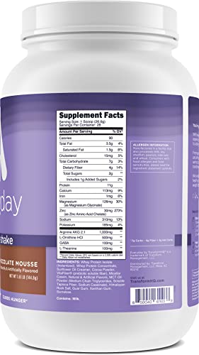 Transformhq Nighttime Shake, Sleep + Protein Blend, 28 Servings, Chocolate Mousse Flavor #TOP1