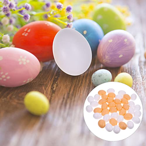 Holibanna Ovos De Falsos 40 Peças De Ovos De Páscoa Sem Pintura Ovos De Plástico Falsos Para Ajudar