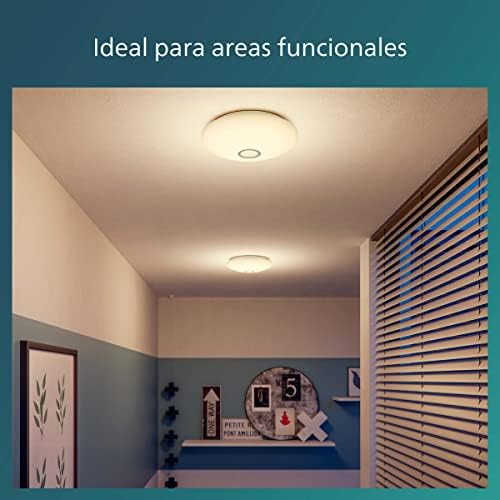 Philips LED Mauve Ceiling Light with Motion Sensor 6W 2700K [Warm White - White] for Home Indoor Lighting, Livingroom, Bedroom and Dining
