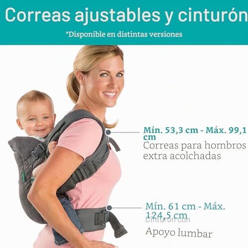 Miniatura 3 de Infantino - Mochila Portabebés Flip Advanced 4 In 1 Con Babero - Ergonómica - Convertible - Cara Hacia Dentro Y Hacia Fuera - Delantera Y Trasera - Portabebe Para Bebe Entre 3,6-14,5 Kg