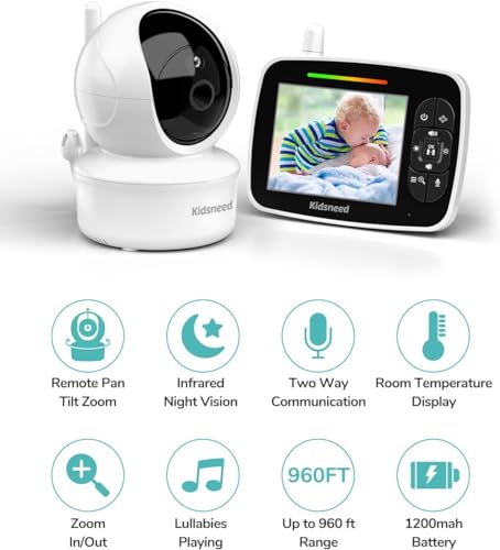 Image of Kidsneed Baby Monitor with 2 Cameras
