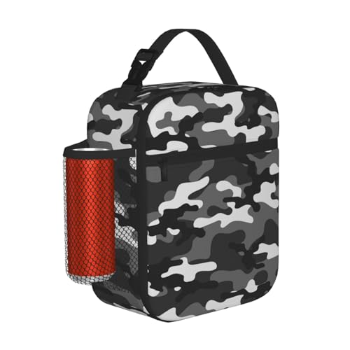 YANGZHI Black And White Camo Lunch Box