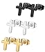 FUNRUN Womens,Mens Cross Stud Earrings Black Stainless Steel Earrings Set,3 Pairs