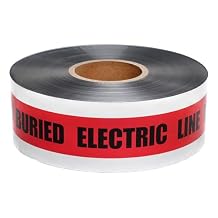 Presco Underground Detectable Tape, 3 in. x 1000 ft. Caution Buried Electric LINE Below