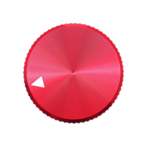 Samherome 4pcs Aluminum Alloy Potentiometer Control Knob, Universal Metal Volume Knob for Guitar/Bass/Keyboard/AMPS/Preamps/Audio Equipments, Guitar Bass Knob 6mm Diameter Shaft (Red) - Thumbnail 4