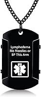 Vista 32 de Collar de identificación de alerta médica para hombres, grabado con láser, collar con colgante de etiqueta de acero inoxidable, identificación