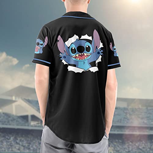 Graphic Baseball Jersey Shirt, Cute Cartoon Movie Character Baseball Shirt Gift For Men Women, Funny Baseball Jersey (Large) #TOP3