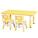 Produktbild CTC Kinder- / Kindertisch- und Stuhlset, Multifunktions-Hubtisch, Indoor-GartenaktivitäTen Umweltschutz/Gelb / 1 Table 2 Chairs