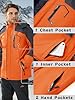 KEFITEVD Warm Waterproof Ski Jacket for Men Thermal Fleece Jackets for Winter Windbreaker with Detachable Hood,Orange Grey,3XL #5