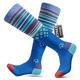 Picture of OutdoorMaster Ski Socks, Merino Wool Ski Socks for Men & Women, Thermal Winter Warm & Breathable Snowboarding Socks for Cold Weather, Over The Calf Non-Slip Cuff, Machine Washable