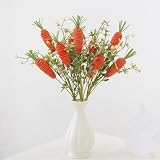 Tztdcy Artificial Carrot-Simulation -Halloween Table Decor Decorative Spring Floral Stems Artificial Flowers Picks for Wreath，Fall Harvest Thanksgiving Carrot for Home Kitchen Party DIY Decor