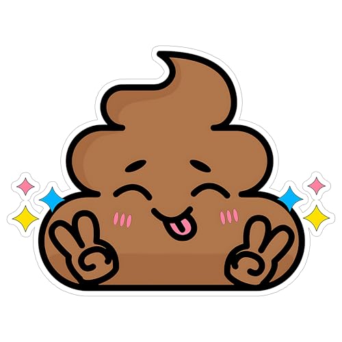 Image of Poop Decorative Waterproof Vinyl Sticker 4 Inch Decal