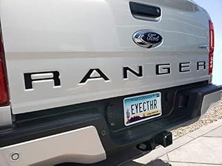 EyeCatcher Tailgate Insert Letters fits 2019-2020 Ford Ranger (Matte Black)