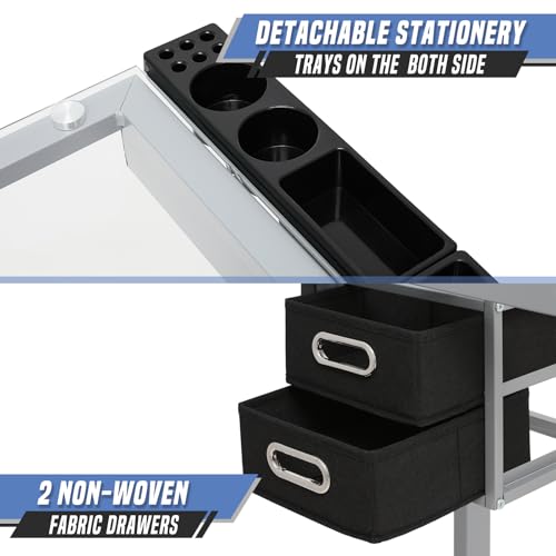 SFIHOME Adjustable Drafting Table & Stool Set, Art Desk with Additional Slide-Out Table Design, Versatile Drawing Table with Storage, for Art, Drafting and Creative Tasks, Natural