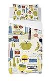 Este pack molón para cunas de 120 x 60 cm contiene una funda nórdica y una funda de cojín.