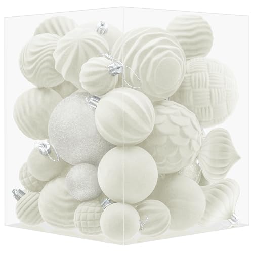 Miaikoe 36 PCS Samt Weihnachten hängende Ornament Kugeln Dekoration...