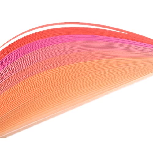 Mehrfarbiges Papier-Quilling-Streifen-Set für Anfänger, 42 Farben, 7 Packungen, 54 cm Länge, Farbverlauf, Regenbogen, filigranes Quilling-Papier (Breite 3 mm)