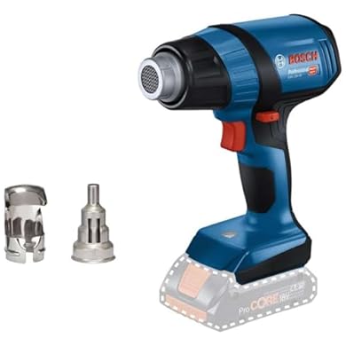 Foto di Bosch Professional 18V System Termosoffiatore a Batteria GHG 18V-50 (senza Batterie e Caricabatteria, incl. GHG 18V-50, Ugello Riflettore, 32 x 33 mm, Ugello Riduttore, 9 mm)