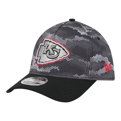 New Era Men's Black Kansas City Chiefs Camo A-Frame 39THIRTY Flex Hat