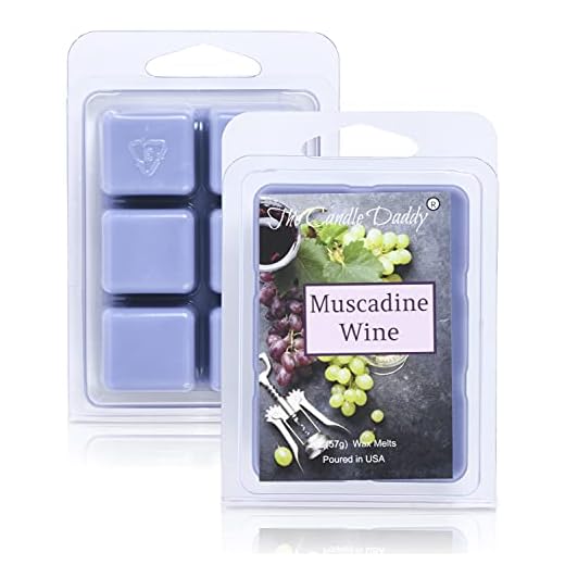 The Candle Daddy Muscadine Wine - Southern Grape Wine Scented Melt- Maximum Scent Wax Cubes/Melts- 1 Pack -2 Ounces- 6 Cubes
