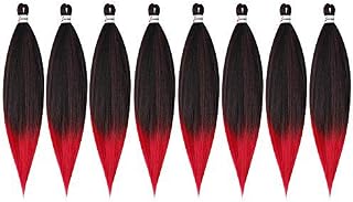 Pre Stretched Braids Hair 26 Inch Hot Water Setting Ombre Jumbo Synthetic Fiber