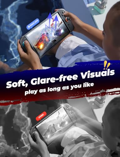 MAGIC JOHN for Nintendo Switch 2 Eye Protection Screen Protector 7.9'' 2025, Anti-Glare, Blue Light Filter, HD Clear, Automatic Dust Removal, 9H Tempered Glass, Compatible with Switch Console, 2 Pack - Image 5