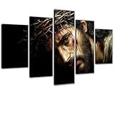 Diamond Painting Hombre Diamond Painting Adultos Religión Pintura de Diamantes Manualidades Adultos, punto de cruz kit completo Con Diamantes Brillantes, Decoración de Pared 5 Piezas 110x225cm 0m-621