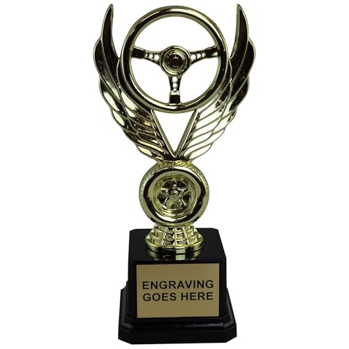 Trophy Outlet - Custom Engraved Car Show Trophy - Winged Wheel Automotive Award - Best of Show People’s Choice Car Winner