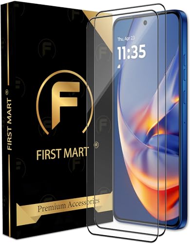 Image of FIRST MART Military-Grade Gorilla Tempered Glass Compatible For Motorola Moto Edge 50 Neo 5G (6.4 Inch) With Easy Installation Kit for Smartphone| Edge To Edge Coverage | Black, Pack of 2