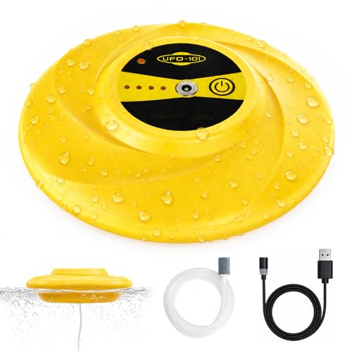 HADORAM Portable Topwater Aquarium Air Pump Electric Oxygen Pump, Whisper Adjustable Fish Tank Aerator with LED Dazzling Light USB Rechargeable Accessories for Outdoor Fishing