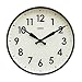 Cloudnola Station Metal Wall Clock, Black and White, 18 inch Diameter, Silent Non Ticking, Battery Operated Quartz Movement
