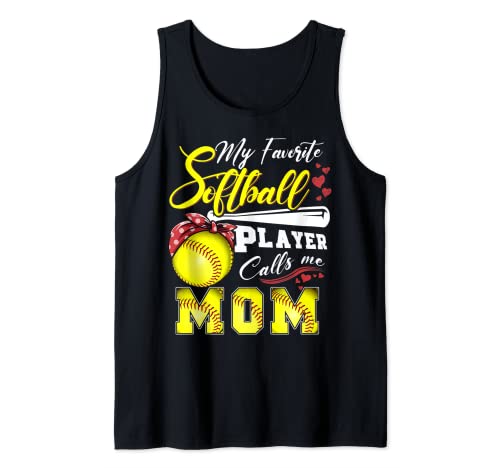 Camiseta My Favorite Softball Player Callme Mom Día de la Madre Camiseta sin Mangas