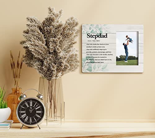 To Stepdad Gifts Picture Frame, Tabletop Picture Frame Plaque Gift, Picture Frame Gifts For Awesome Bonus Dad, Father's Day Gift For Step Dad, Thanksgiving/Christmas/Birthday Gift For Bonus Dad #TOP3