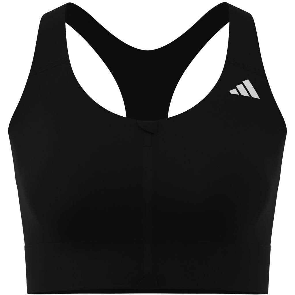 Adidas Optime Essentials Workout Zip-Front Medium Support Reggiseno Sportivo Donna (Pacco da 1)