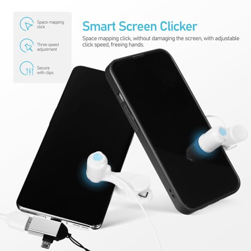 Image of UKCOCO Micro USB Adapter and Screen Kit USB Connector for Phone Tablet and Computer Portable Auto for Gaming Social Media Likes and Live Streaming White