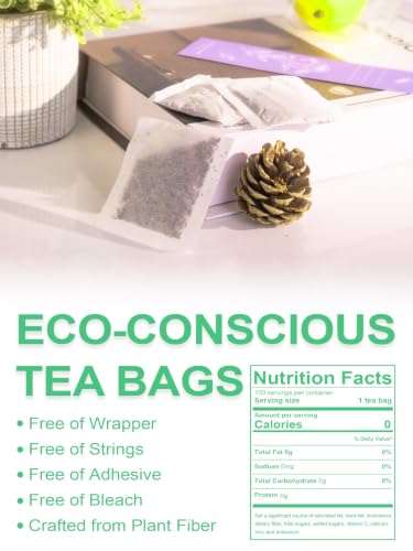 Image of TeeLux Decaf Lemon Green Tea Bags, Smooth & Refreshing Taste, 100 Count