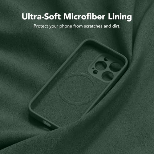 Image of Magnetic for iPhone 16 Pro Max Case Silicone Alpine Green