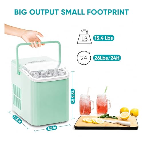 Fabricadora de hielo portátil con capacidad 26 lbs/24h miniatura 2