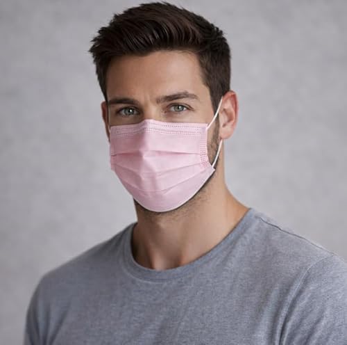 CRAZYCHIC - 51x Medizinische OP Masken Rosa - CE Zertifiziert EN14683 Typ IIR Chirurgische Maske - Hohe Filtration BFE>99% Geprüft - 3-lagige Einweg Schutzmaske - Mundschutz Gesichtsmaske